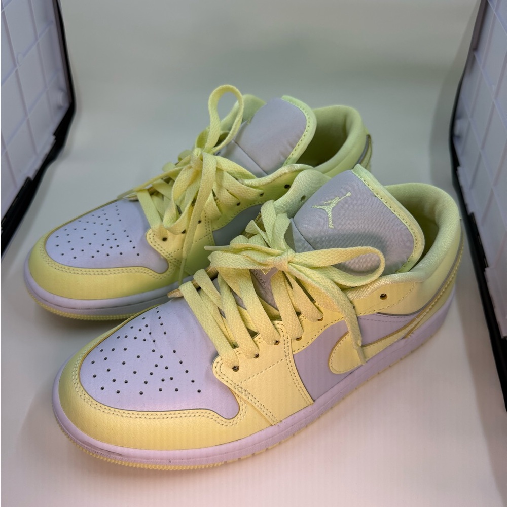 Jordan Pastel Yellow and White Sneakers